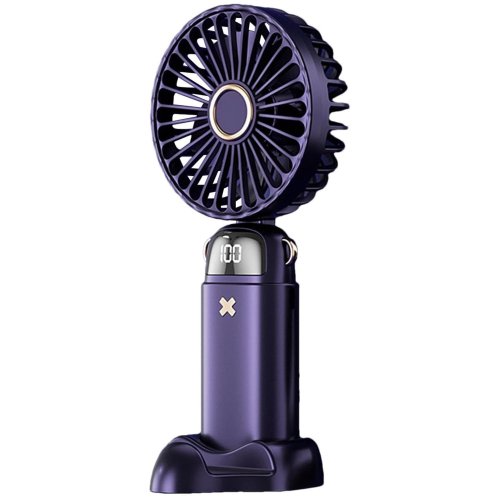 Міні-вентилятор N15 з цифровим дисплеєм і підставкою, акумуляторний, 5 швидкостей