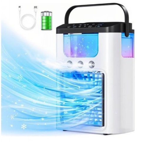 USB міні кондиціонер Ice Cooler XL-1346: настільний вентилятор-зволожувач 560 мл, LED-підсвітка