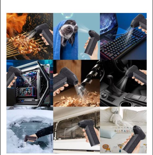 Автомобільний турбовентилятор для пилу 130000 об/хв, портативний повітродув акумулятор 8000 мА·г