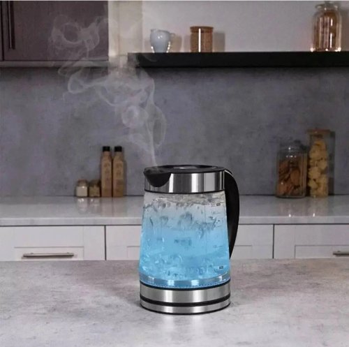 Електрочайник Hoffmans HM-2515 2,2 л скляний для чаю та кави, 1800 Вт