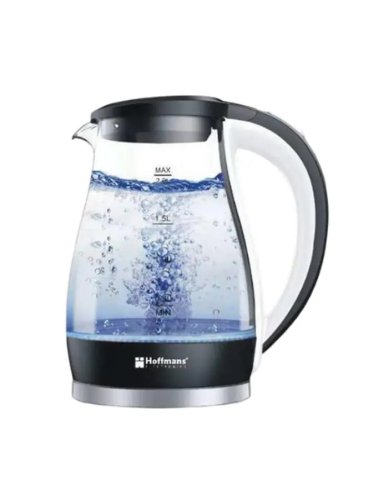 Електрочайник Hoffmans HM-2537 зі скла 2,0 л, дисковий нагрів, 2000 Вт
