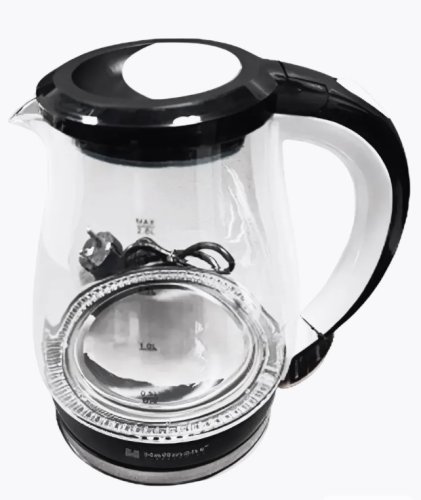 Електрочайник Hoffmans HM-2537 зі скла 2,0 л, дисковий нагрів, 2000 Вт