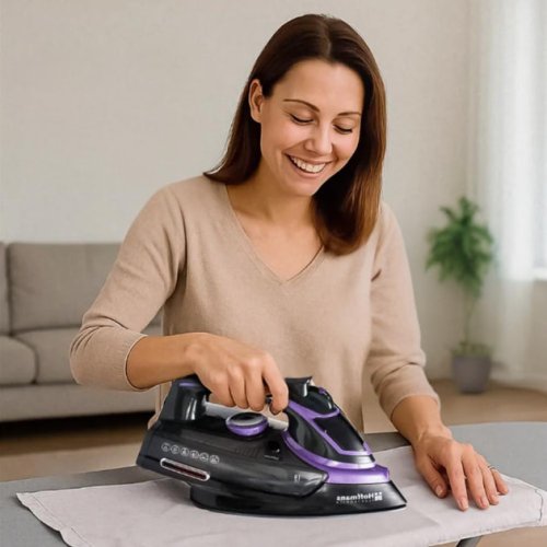 Парова праска Hoffmans HM-9021 3000W, керамічна підошва, авто-вимкнення, паровий удар