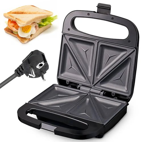 Бутербродниця Hoffmans HM-3003: компактна сендвічниця для кухні, 1000 Вт