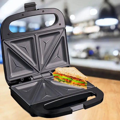 Бутербродниця Hoffmans HM-3003: компактна сендвічниця для кухні, 1000 Вт