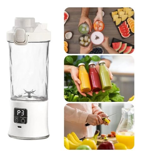 Портативний бездротовий блендер XL-1427, 600 мл, 10 лез, акумулятор 3000 мА·год