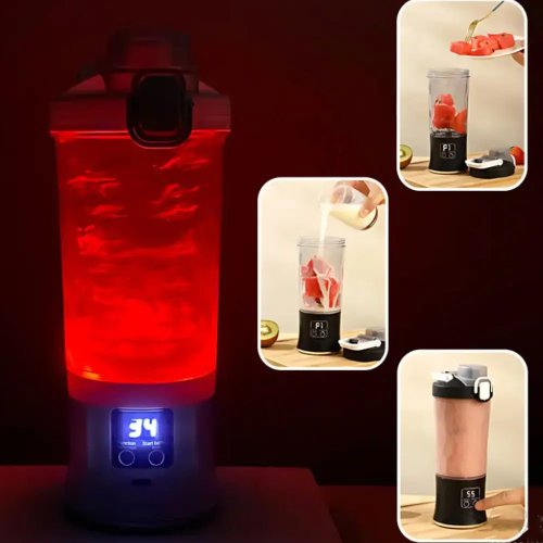 Портативний бездротовий блендер XL-1427, 600 мл, 10 лез, акумулятор 3000 мА·год