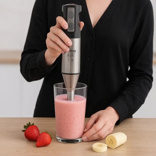 Погружний блендер Hoffmans HM-8023 800W, 2 швидкості, металева ніжка