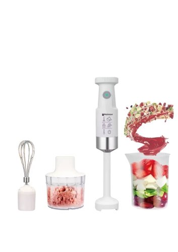 Занурювальний блендер Hoffmans HM-8042 4-в-1 600W з вінчиком і подрібнювачем