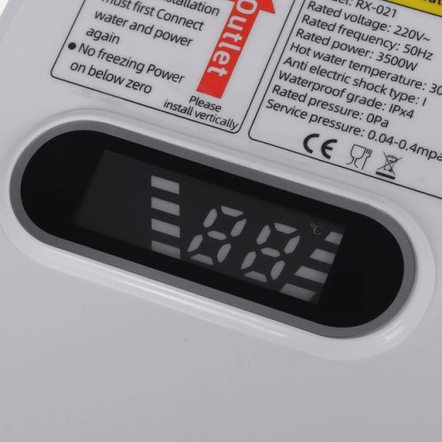 Проточний електроводонагрівач Delimano RX-021 3500W з термостатом та ЖК-екраном