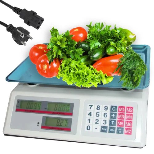 Настільні торгові ваги DT-52 до 50 кг, живлення від мережі або акумулятора