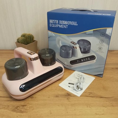 Ручний акумуляторний пилосос для матраців і килимів, бездротовий, з потужним всмоктуванням