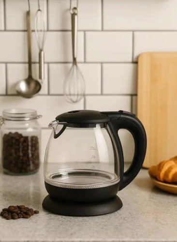 Скляний електрочайник MS-7910 1 л з LED-підсвіткою, 1650 Вт