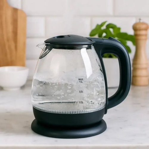 Скляний електрочайник MS-7910 1 л з LED-підсвіткою, 1650 Вт