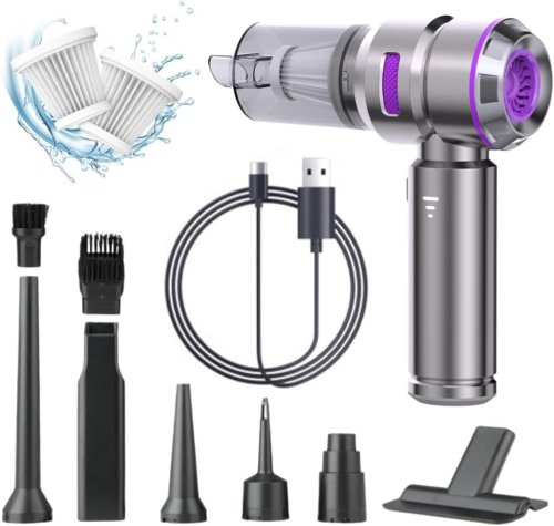 Міні бездротовий автопилосос HL-121, 9 насадок, 2000 мА·год, 100 Вт, 8000 об/хв