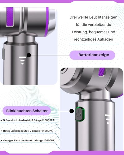 Міні бездротовий автопилосос HL-121, 9 насадок, 2000 мА·год, 100 Вт, 8000 об/хв