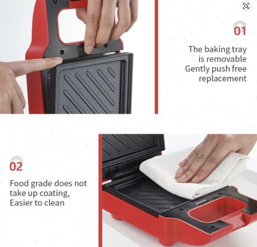 Електросандвічниця Breakfast Machine 600 Вт на 2 сандвічі