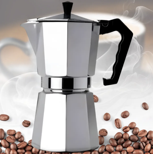 Гейзерна кавоварка UNIQUE UN-1913 для дому, 9 порцій, 405 мл