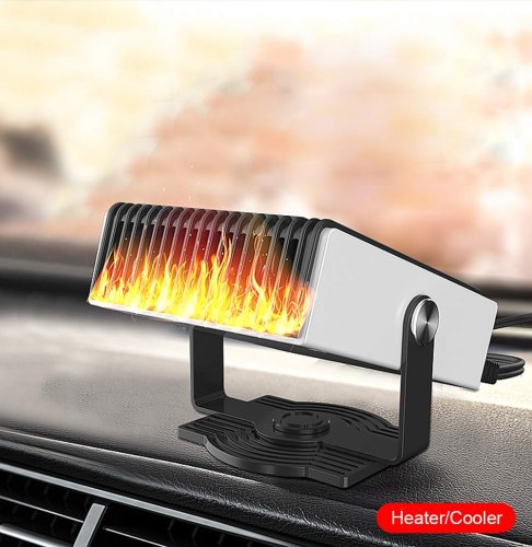 Автообігрівач‑тепловентилятор 2в1 від прикурювача 12В: обігрів і вентиляція в авто