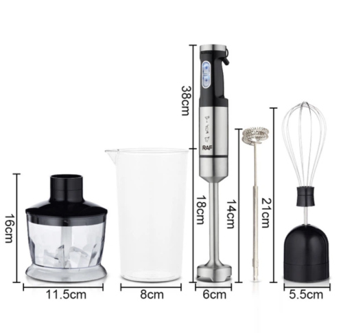 Блендер RAF R.363 5-в-1 з нержавіючої сталі для дому, універсальний, 900W