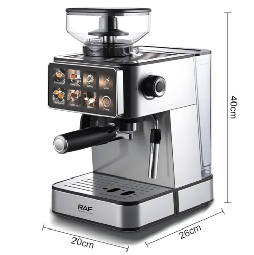 Кавоварка 2-в-1 RAF R.0206 1,8 л автоматична з капучинатором для свіжомеленої кави щодня