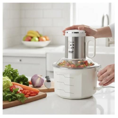 Кухонний комбайн RAF R.7730 (подрібнювач), нерж. сталь, чаша 5 л, 500 Вт