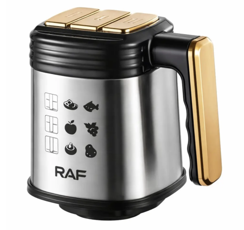 Кухонний комбайн-подрібнювач RAF R.3366, нержавіюча сталь, 5 л, 500 Вт