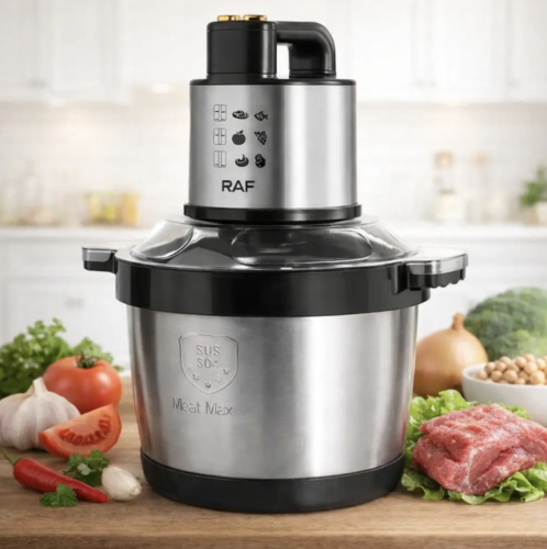 Кухонний комбайн‑подрібнювач RAF R.7735, нержавіюча сталь, чаша 6 л