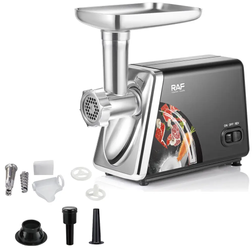 Електрична м’ясорубка RAF R.3383 2500 Вт з насадками та захистом від перегріву