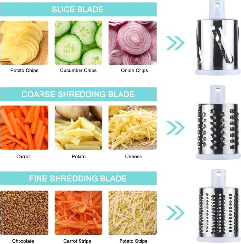 Овочерізка-терка Kitchen Master MINI 806 настільна барабанна механічна, компактна для кухні