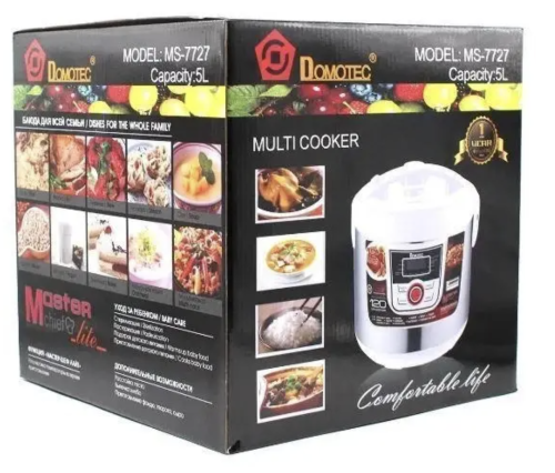 Мультиварка DOMOTEC MS-7727 White для дому та щоденної кулінарії
