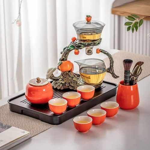 Чайник-заварник H1214 з магнітним дозатором, «ледачий» чайний сервіз «хурма» для дому