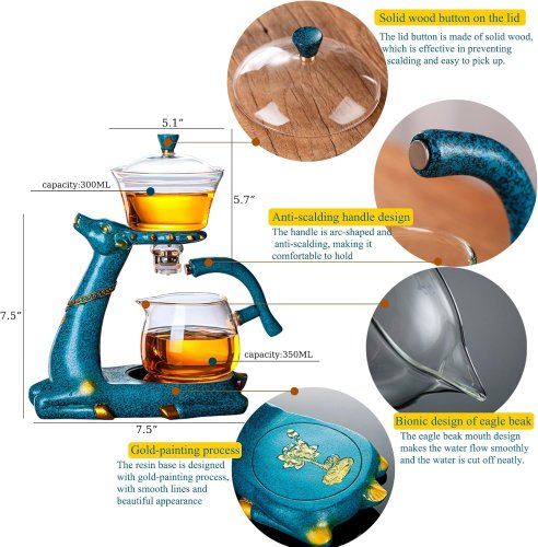 Чайник-заварник H1213 з магнітним дозатором і системою зливу для заварювання