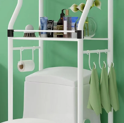 Підлоговий стелаж‑полиця над унітазом для ванної — органайзер для зберігання туалетного приладдя