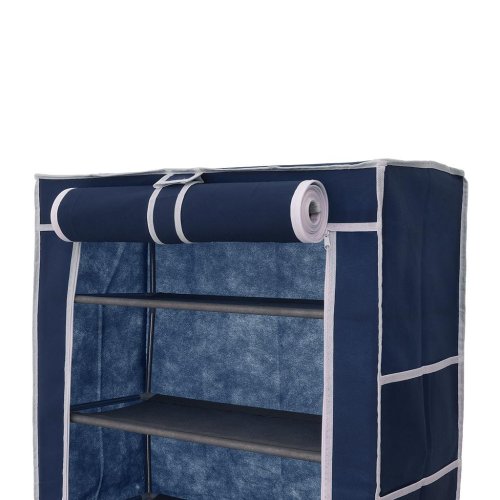 Складна тканинна шафа-стелаж для взуття на 9 полиць, органайзер для зберігання