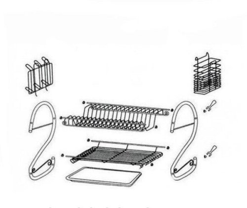 Органайзер‑сушарка для посуду з нержавіючої сталі BN‑004