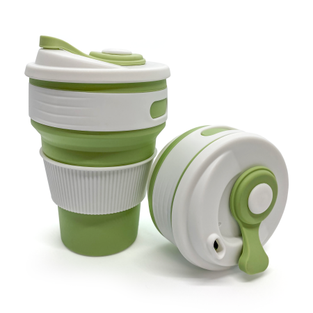 Складана силіконова термочашка-кухоль для кави, чаю та напоїв, 350 мл