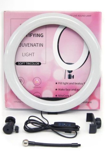 Кільцева LED-лампа S31 33 см USB з кріпленням і тримачем для телефону