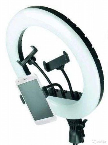 Кільцева RGB LED селфі-лампа 36 см з пультом керування MJ36
