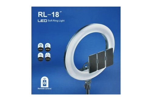 Кільцева LED-лампа RL-18 M45 45 см для селфі, пульт ДК + сумка в комплекті