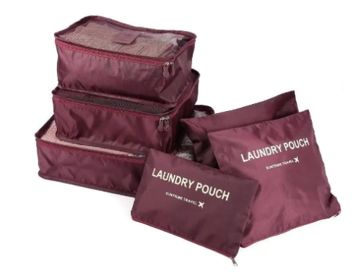 Набір органайзерів для речей Laundry Pouch — 6 сумочок на застібках-блискавках