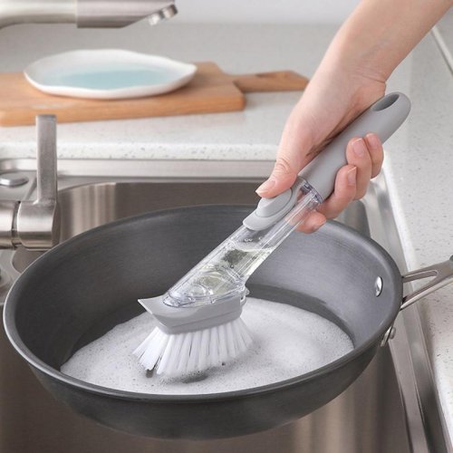 Багатофункціональна щітка Decontamination Wok Brush для миття й чищення з дозатором мийного засобу
