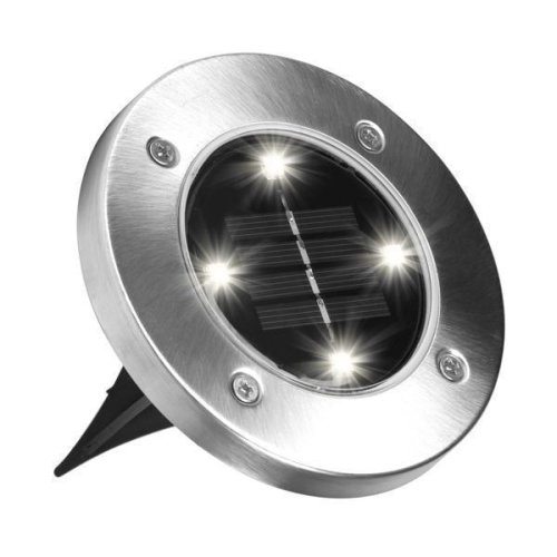 Комплект садових сонячних світильників Solar Disk Lights 4 шт, вуличні ліхтарі з датчиком світла