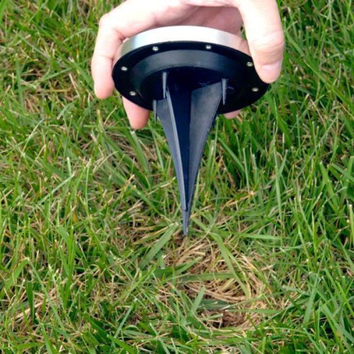 Комплект садових сонячних світильників Solar Disk Lights 4 шт, вуличні ліхтарі з датчиком світла