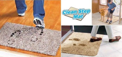 Clean Step Mat супервбираючий придверний килимок для взуття та підлоги, 70×45 см
