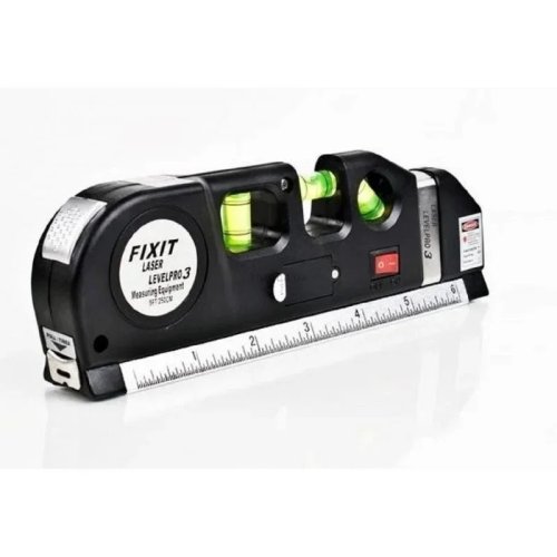 Лазерний будівельний рівень-нівелір Laser Level Pro 3 з вбудованою рулеткою