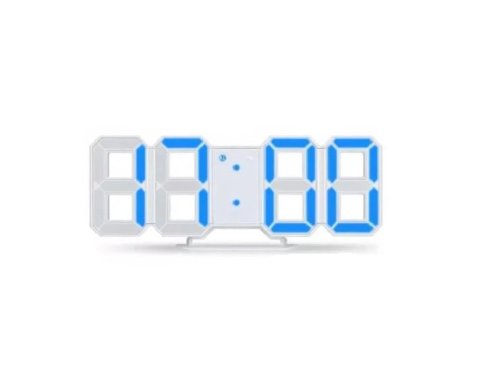 Електронний настільний годинник LY 1089 з підсвіткою, сині цифри