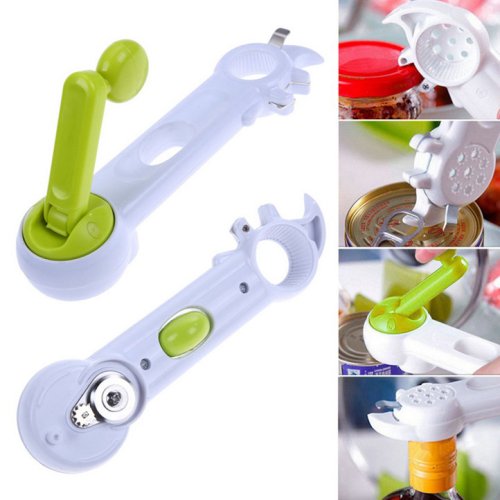 Універсальна механічна відкривачка Kitchen CanDo 7в1 для кришок, банок і пляшок (консервний ніж)