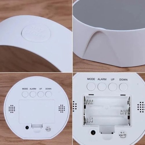 Настільний LED годинник-дзеркало DT-6505: будильник, календар, термометр