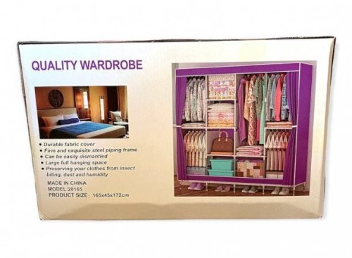 Тканинна шафа-органайзер Storage Wardrobe 28165 на 4 секції, 165×45×172 см